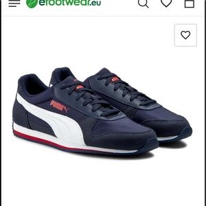 PUMA Fieldsprint Sneaker Peacoat-White-High Risk Red Mens Sz  12 Red White Blue